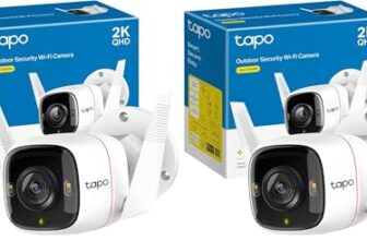 Tapo TP-Link C320WS Überwachungskamera Außen, WLAN IP Kamera, 4MP Hochauflösung, 30m Vollfarb-Nachtsicht, Bewegungserkennung, IP66 wasserdicht, Alarmmeldung,Zwei Wege Audio, Weiss, 1 Stück