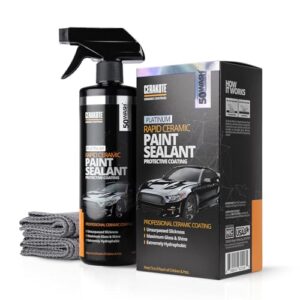 CERAKOTE Platinum Rapid Keramik-Farbversiegelungsspray, 400 ml Flasche, maximaler Glanz und Glanz, extrem wasserabweisend, unübertroffene Glätte, Keramiksprühbeschichtung, 50 Waschstufen