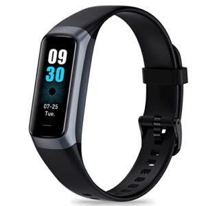 Fitness-Tracker mit Schrittzähler, Kalorienrechner & Stoppuhr, Gesundheitsuhr mit Herzfrequenz- und Schlafmonitor, 1,10″ AMOLED Farbtouchscreen, Sportuhr für Damen & Herren