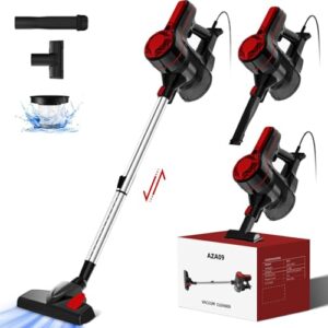 Authmic Staubsauger, 3-in-1 Staubsauger mit Kabel, 20KPa/500W/5M Vacuum Cleaner, Mit 1L Staubbehälter, H13 Hepa Filter, Anti-Tangle-Bürste Für Harte Böden/Tierhaare/Teppich