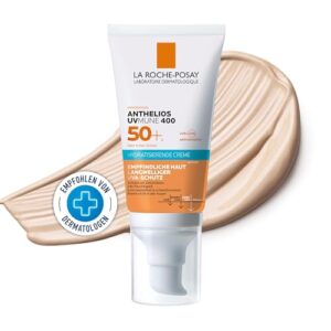 La Roche-Posay Anthelios Hydratisierende Getönte BB-Creme UVMune 400 LSF 50+, Minimalistische, feuchtigkeitsspendende Formel mit sehr hohem UV-Schutz, Wasser- und schweißresistent, 250 ml