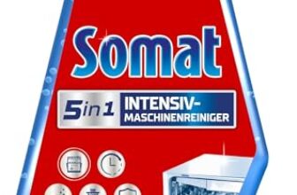 SOMAT 5in1 Intensiv-Maschinenreiniger (250 ml), Spülmaschinenreiniger flüssig zur Tiefenreinigung, mit Entkalkungsfunktion für hygienische Sauberkeit und längere Lebensdauer (Packung mit 5)
