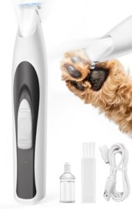 oneisall Pfotentrimmer für Hunde Katze mit LED-Licht, Hundepfoten trimmer