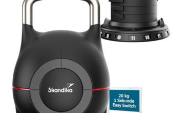 Skandika Kettlebell Paino | Kugelhantel verstellbar, 7 Stufen, 2 bis 20 kg, Hantel, All-in-One Design, Schneller Gewichte Wechsel, Kompakt | Dumbbell, Verstellbare Hanteln für Zuhause, Gym, Fitness