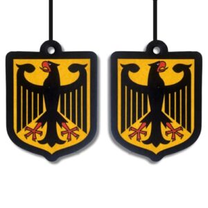 2er Set Auto Duftbaum Deutschland – Autoduft & Lufterfrischer Rückspiegel – Sandelholz Fruchtiger Duft – Bundesadler Design – Auto Duftanhänger gegen Gerüche