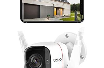 Tapo TP-Link C310 Überwachungskamera Außen, WLAN IP Kamera, 3MP Hochauflösung, 30m Nachtsicht, Bewegungserkennung, IP66 wasserdicht,Alarmmeldung, Zwei Wege Audio,unterstützt Alexa & Google Assistant