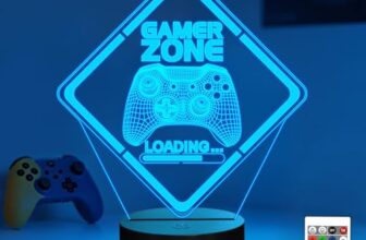 YuanDian Gamer Zone Nachtlicht, lustige 3D-Illusionslampe 16 Farben, die Fernbedienung und Timer-Gamepad-Grafik-Videospiele Gamer-Geschenk für Männer, Jugendliche und Kinder ändern