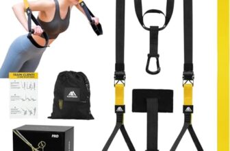 Flintronic Schlingentrainer, Sling Trainer Set für EIN Ganzkörpertraining, Schlingentrainer für Zuhaus, Gelb