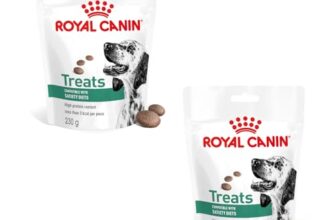 Royal Canin Veterinary Satiety Weight Management Treats | Doppelpack | 2 x 230 g | Snacks für Erwachsene Hunde Aller Rassen | Wiederverschließbarer Beutel | Weniger als 3 Kalorien