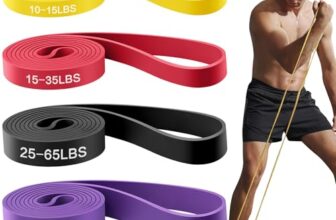 Vleox Fitnessbänder Widerstandsbänder mit 4 Stufen, Resistance Bands
