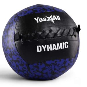 Yes4All Wall Ball, Soft Medicine Ball for Core Training and Workouts 6 kg, Schwarz
