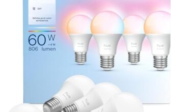 Philips Hue Essential Smart LED A60 Lampe, E27, 4er Pack