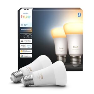 Philips Hue Smart LED A60 Lampe, E27, 2er Pack