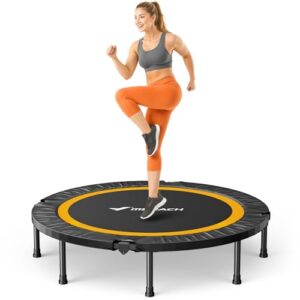 MERACH Trampolin Indoor 102cm/122cm, Faltbar Fitness Trampolin