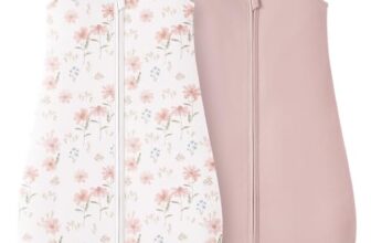 Bearmoss Baby Schlafsack 0.5 Tog 100%-Baumwolle für Neugeborene 0-6 Monate 2 Pack Atmungsaktiv Schlafsack für Neugeborene Kleinkind (Hellbraun)