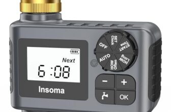 Wasser-Timer mit Messingeinlass & -auslass für Gartenschlauch im Freien, Schlauch-Timer mit Regenverzögerung/manuellem Modus, automatisches Tropfbewässerungssteuerungssystem für Rasenhof