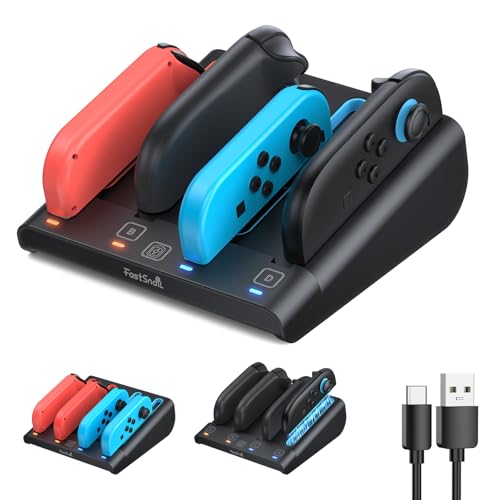 FASTSNAIL 8-in-1 Controller Ladestation für Nintendo Switch 2/1/OLED