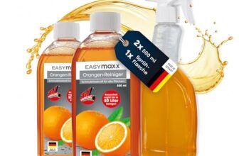 EASYmaxx Reinigungs-Konzentrat Orange 2x500ml Set mit Sprühflasche | Ergibt 100 Liter Allzweckreiniger | Mühelose Reinigung von allen Flächen | Ideal für Kochfelder, Grillroste, Backöfen u.v.m.