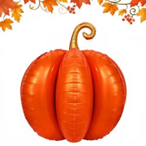 Gleemix 3D Herbst Kürbis Deko Luftballon, 50×56 cm Herbst Deko Folienballon