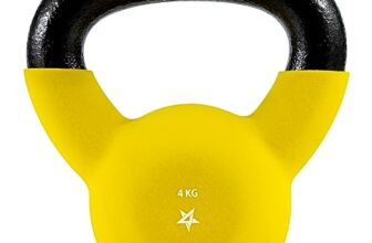 Yes4All XSQQ Neopren beschichtete Kettlebell, Krafttraining Kettlebells – 4KG Gelb