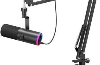 TONOR Dynamisches Gaming Mikrofon, XLR/USB Mikro, AI-Geräuschunterdrückung