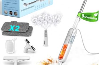 Dampfreiniger,Dampfbesen mit 6 Power Steam-Düsen,Handdampfreiniger abnehmbarem 3500W Steam Mop,10-in-1 Multifunktionszubehör,99,99% Keimabtötung,Dampfbodenreiniger,Dampfwischer für Böden und Teppiche