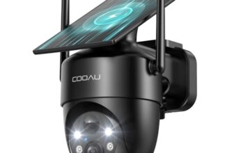COOAU 2K Überwachungskamera Aussen Akku Solar-Outdoor Kamera Überwachung