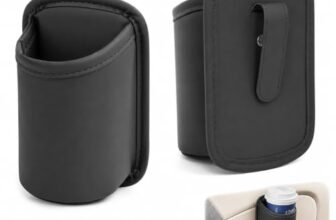 2 Stück Getränkehalter Auto, Becherhalter Auto,Auto Getränkehalter,Pu-Leder Clip-On Becherhalter Auto Türen Und Rücksitze Universelle Multifunktionale Aufbewahrungsbox Schwarz