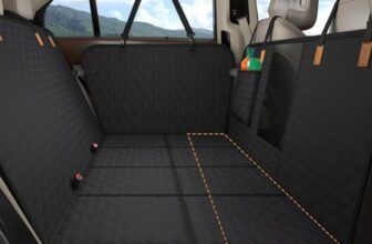 BMaoBBo Hundedecke Auto Rückbank[127x62cm],Wasserdicht,Kratzfest mit Hartschale (300 Pfund Traglast),Rücksitzschutz für SUV & Familienauto,Abnehmbar, Waschbar mit Belüftungsnetz & Tasche (Schwarz)