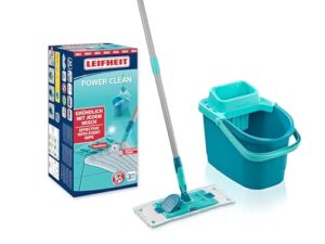 Leifheit Bodenwischer Set Power CLEAN, Wischmopp mit Presssystem