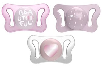 Chicco PhysioForm Micrò, Schnuller für Neugeborene, leicht, mit Mini-Brust, ergonomische Form, unterstützt die richtige Entwicklung des Mundes, 0-2 Monate, 2 Stück, Rosa/Violett