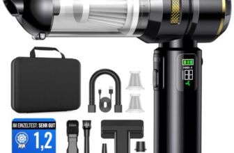 SOKTNEU Handstaubsauger, 26000Pa Akku Staubsauger Kabellos mit LCD Display