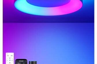 Matane 24W Smart RGB LED Deckenlampe Dimmbar mit Fernbedienung Weiß 28cm