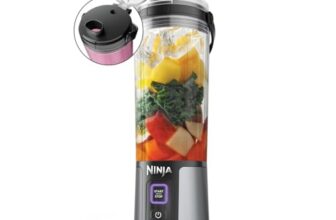 Ninja Blast tragbarer Mixer & Smoothie Maker, 530-ml-Becher, Schwarz