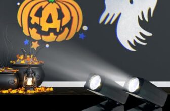 Halloween Deko Outdoor Indoor, Halloween Projektor mit Kürbis Geister