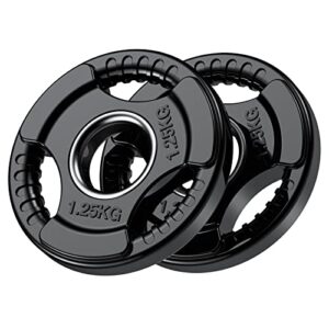 PhysKcal 2 x 1,25 kg Olympische Hantelscheiben mit Ø50 mm Bohrung