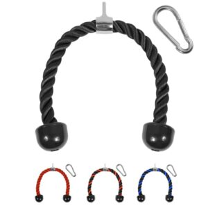 Yes4All Trizepsseil, Aufsatz für Trainingsgerät, 68,6 cm Seillänge, Schwarz