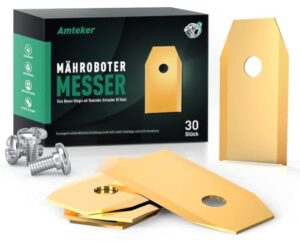 Amteker 30x Titan Messer Klingen, Mähroboter Messer Zubehör (3g – 0,75mm)