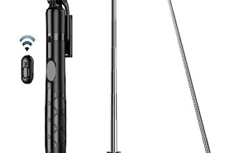 180cm Handy Stativ Ständer & Selfie Stick, Handyhalter mit Abnehmbarer Fernbedienung, Smartphone Stative, Tripod für iPhone, Handystativ Kompatibel mit iPhone Android Smartphones, Camera