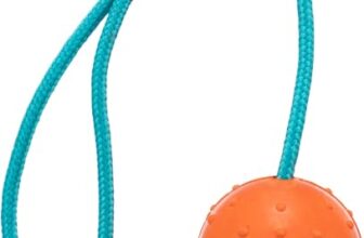 TRIXIE robustes Hundespielzeug Ball am Seil, zum Apportieren – 30 cm