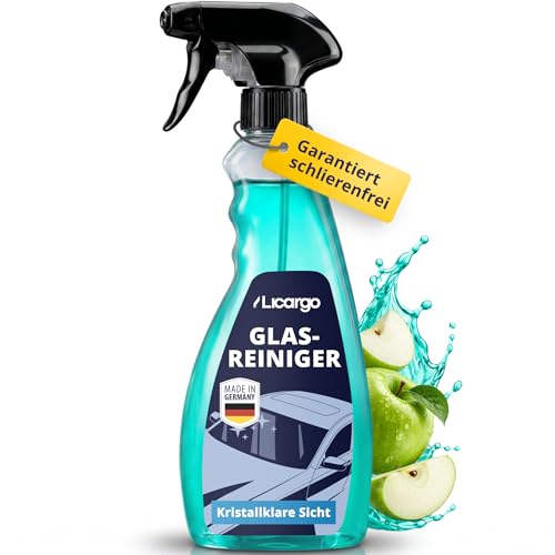 LICARGO Glasreiniger Auto 750ml – Streifenfreier Auto Scheibenreiniger Innen & Außen gegen Fett, Insekten, Nikotinfilm – Autoscheiben Reiniger, Windschutzscheibe, Fensterreiniger, Made in Germany