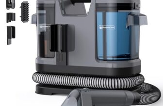 Lubluelu Nasssauger Polsterreiniger Gerät 600 W, 22 kPa Waschsauger Grau