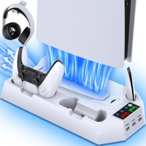 Ständer Kühler mit Controller Ladestation für PS5/Slim/Pro Disc/Digital