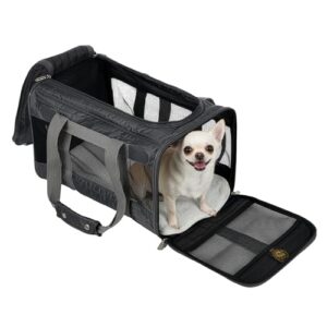 Sherpa Original Deluxe Transportbox für Haustiere, von Fluggesellschaften zugelassen und garantiert an Bord, Anthrazit, Größe M