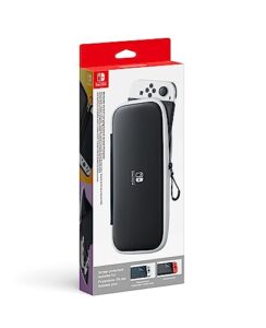 Nintendo Switch-Tasche & -Schutzfolie – Schwarz/Weiß