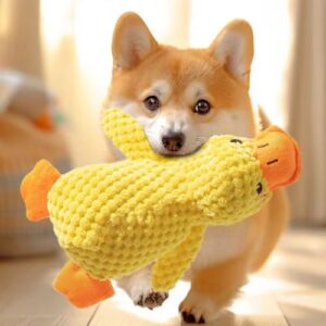 Speedy Panther Hundespielzeug aus Plüsch für kleine Hunde, Enten-Quietsch-Hundespielzeug, weiches Welpenspielzeug für kleine bis mittelgroße Hunde – 25 cm