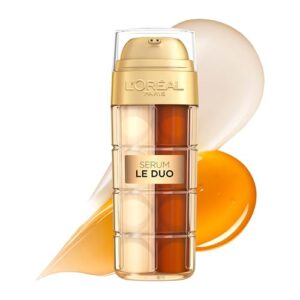 L’Oréal Paris Age Perfect Serum Le Duo – Anti-Aging Pflege, mit Kollagen Peptid, Vitamin B3 und CG, glättend und gegen 10 Zeichen der Hautalterung, revitalisierendes 2 in 1 Gesichtsserum, 1 x 30 ml