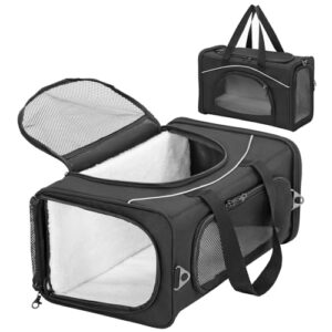 Petsfit Transporttasche Hunde und Katze, Katzentransportbox Hunde Katze Flugtasche für Haustiere im Auto Flugzeug oder in der Bahn