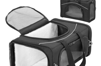 Petsfit Transporttasche Hunde und Katze, Katzentransportbox Hunde Katze Flugtasche für Haustiere im Auto Flugzeug oder in der Bahn