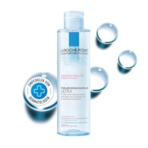 La Roche Posay Mizellen-Reinigungsfluid Ultra für überempfindliche, reaktive Haut, Gesichtsreinigung und Make-up-Entferner ohne Alkohol und Duftstoffe, Mizellenwasser, Gesichtswasser, 200 ml